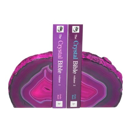Agate Bookends ~16cm  Pink