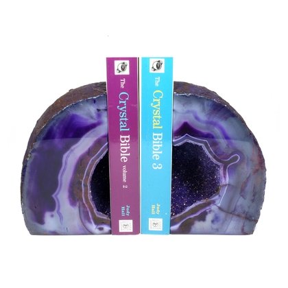 Agate Bookends ~16cm  Purple