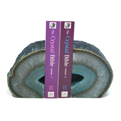 Agate Bookends ~16cm  Turquoise