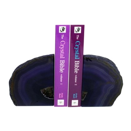 Agate Bookends ~17cm  Purple