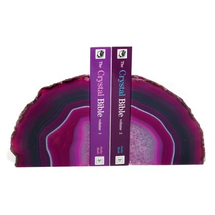 Agate Bookends ~20cm  Pink