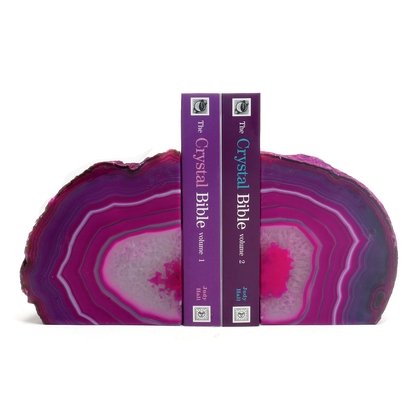 Agate Bookends ~ 20cm Pink
