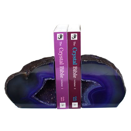 Agate Bookends ~20cm Purple