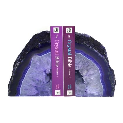 Agate Bookends ~20cm  Purple
