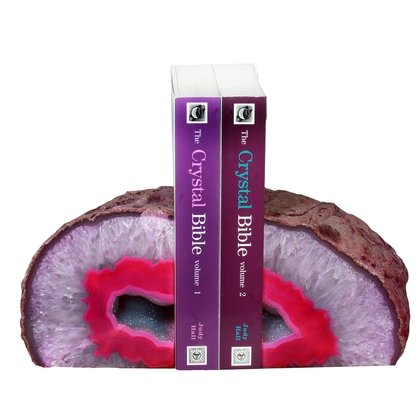 Agate Bookends ~9.7cm  Pink