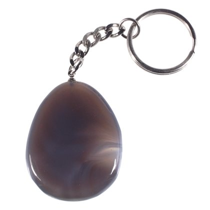 Agate Disc Fob Keyring