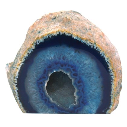 Agate Geode - Blue ~10cm