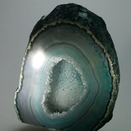 Freestanding Polished Agate - Green ~9cm