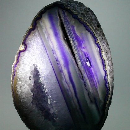 Freestanding Polished Agate - Purple ~15cm