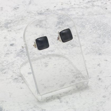 Agate Silver Stud Earrings ~7mm