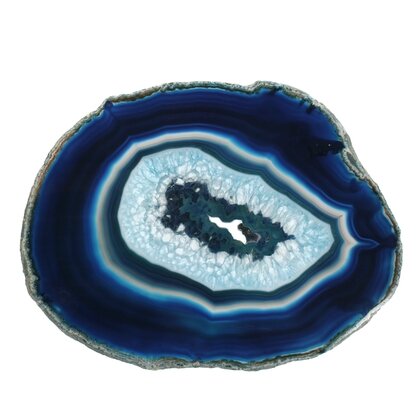 Agate Slice - Blue with crystal centre ~ 280mm