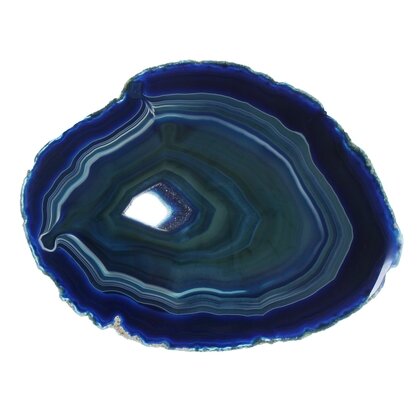 Agate Slice - Banded brown with crystal centre ~ 210mm