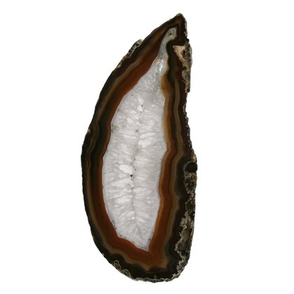 Agate Slice - Banded brown/honey with crystal centre ~ 230mm