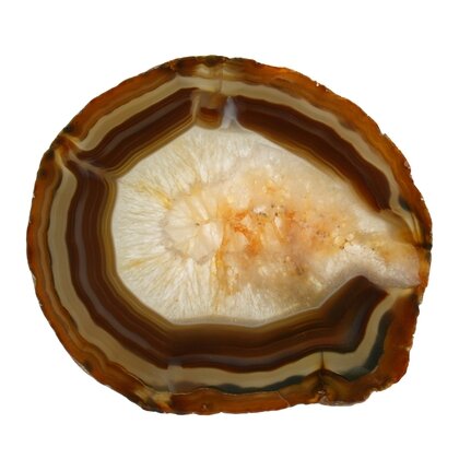 Agate Slice - Carnelian with crystal centre ~140mm
