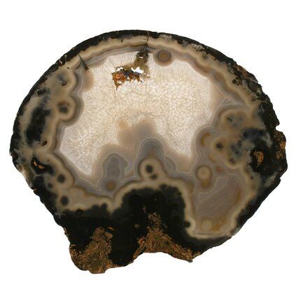 Agate Slice - Blue/Grey with crystal ~390mm