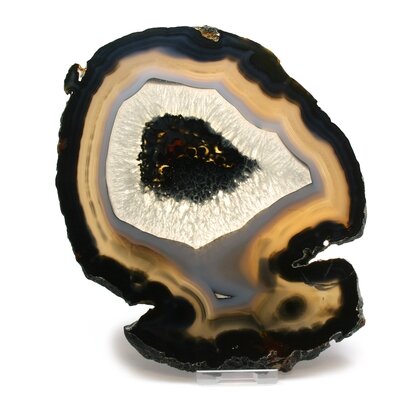 Agate Slice - Blue/gray with crystal centre ~ 190mm