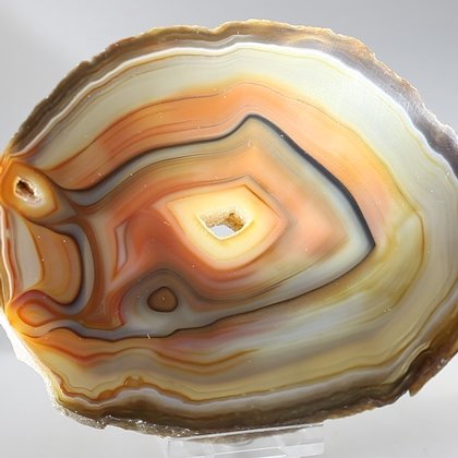 Agate Slice - Natural/Grey  ~130mm