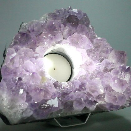 Amazing Amethyst Tea Light Candle Holder ~141mm