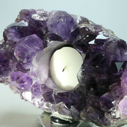 AMAZING Amethyst Tea Light Candle Holder ~154mm