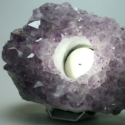 AMAZING Amethyst Tea Light Candle Holder ~155mm