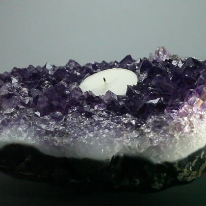 AMAZING Amethyst Tea Light Candle Holder ~160mm