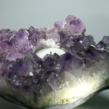 Amazing Amethyst Tea Light Candle Holder ~160mm