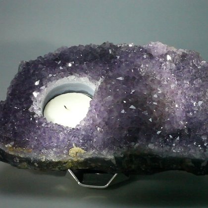 AMAZING Amethyst Tea Light Candle Holder ~140mm