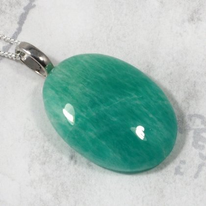 Amazonite Gemstone Pendant  ~28mm