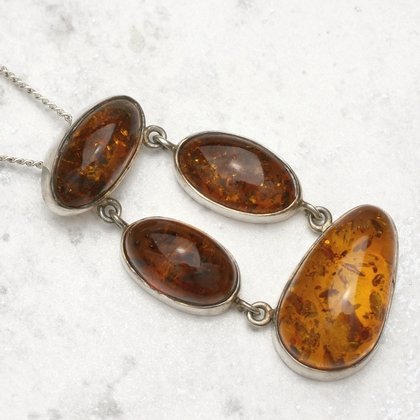 Amber Pendant - Large Ovals