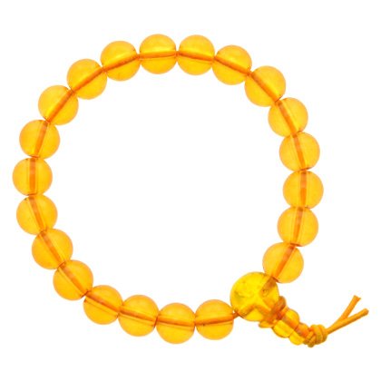 Amber Power Bead Bracelet - Synthetic