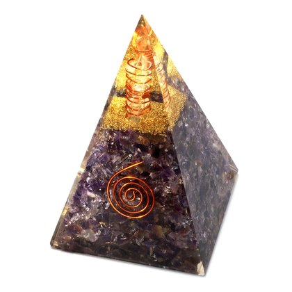 Amethyst & Copper Quartz Orgonite ~100mm