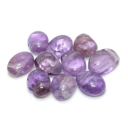 Amethyst Drilled Tumble Stone