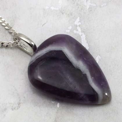 Amethyst Gemstone Pendant  ~31mm