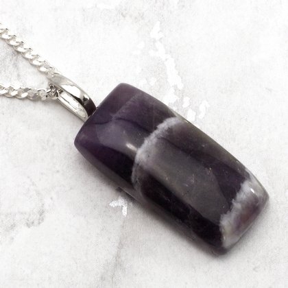 Amethyst Gemstone Pendant  ~31mm