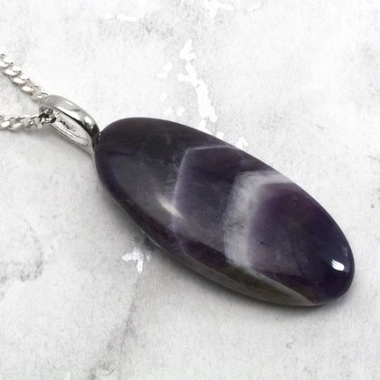 Amethyst Gemstone Pendant  ~39mm