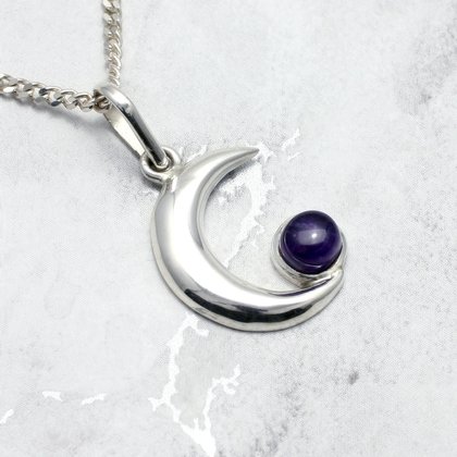 Amethyst set in .925 Silver Moon