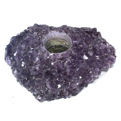 Amethyst Tea Light Candle Holder ~16 x 12.5cm