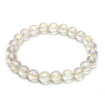 Angel Aura 8mm Faceted Bead Bracelet