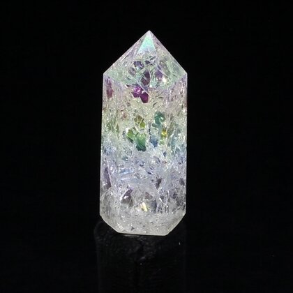 Angel Aura Fire & Ice Quartz Point ~48mm