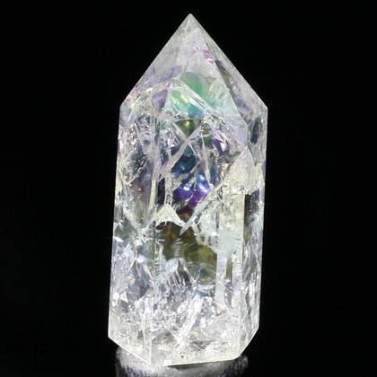 Angel Aura Fire & Ice Quartz Point ~52mm