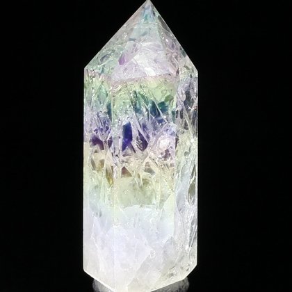 Angel Aura Fire & Ice Quartz Point ~56mm