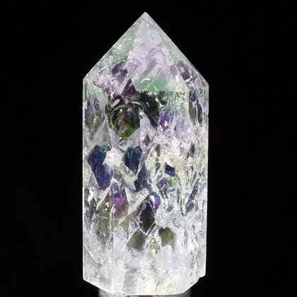 Angel Aura Fire & Ice Quartz Point ~59mm
