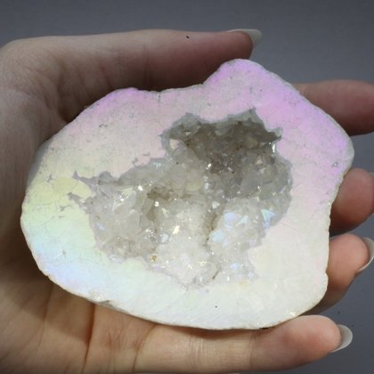Angel Aura Quartz Geode ~80mm