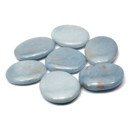 Angelite Flat Tumble Stone ~38-40mm