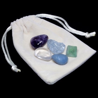 Anxiety & Stress Crystal Healing Pack & Reference Card