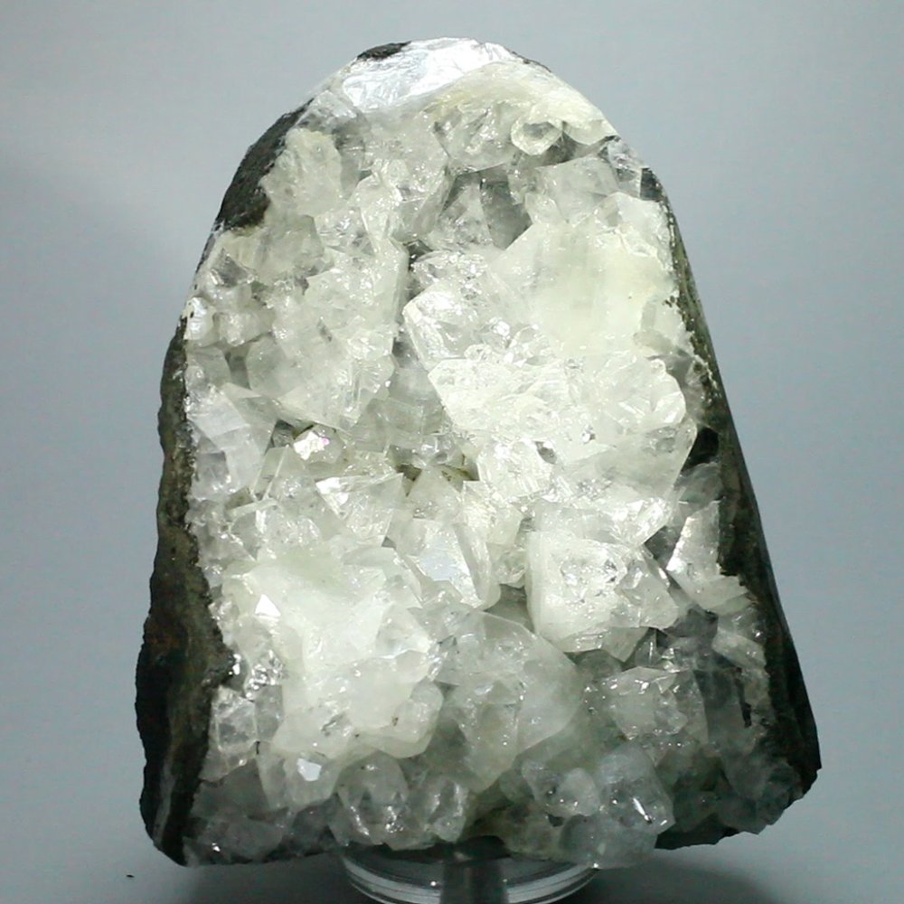 Gorgeous Raw Apophyllite and Stillbite geode crystal cluster APOP4