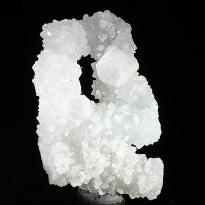 Apophyllite on Quartz Druze ~77mm