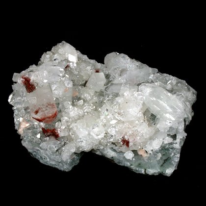 Apophyllite with Hematite Crystal Cluster ~18cm
