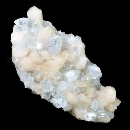 Apophyllite with Stilbite Crystal Cluster ~17cm