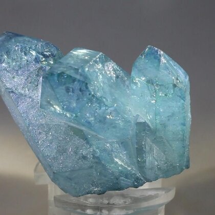 Aqua Aura Quartz Healing Crystal ~46mm